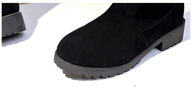 Botas Muslo Ante Cordones