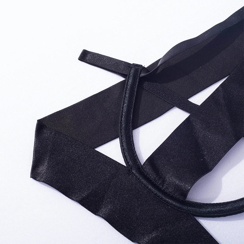 Bodysuit Bandage Negro