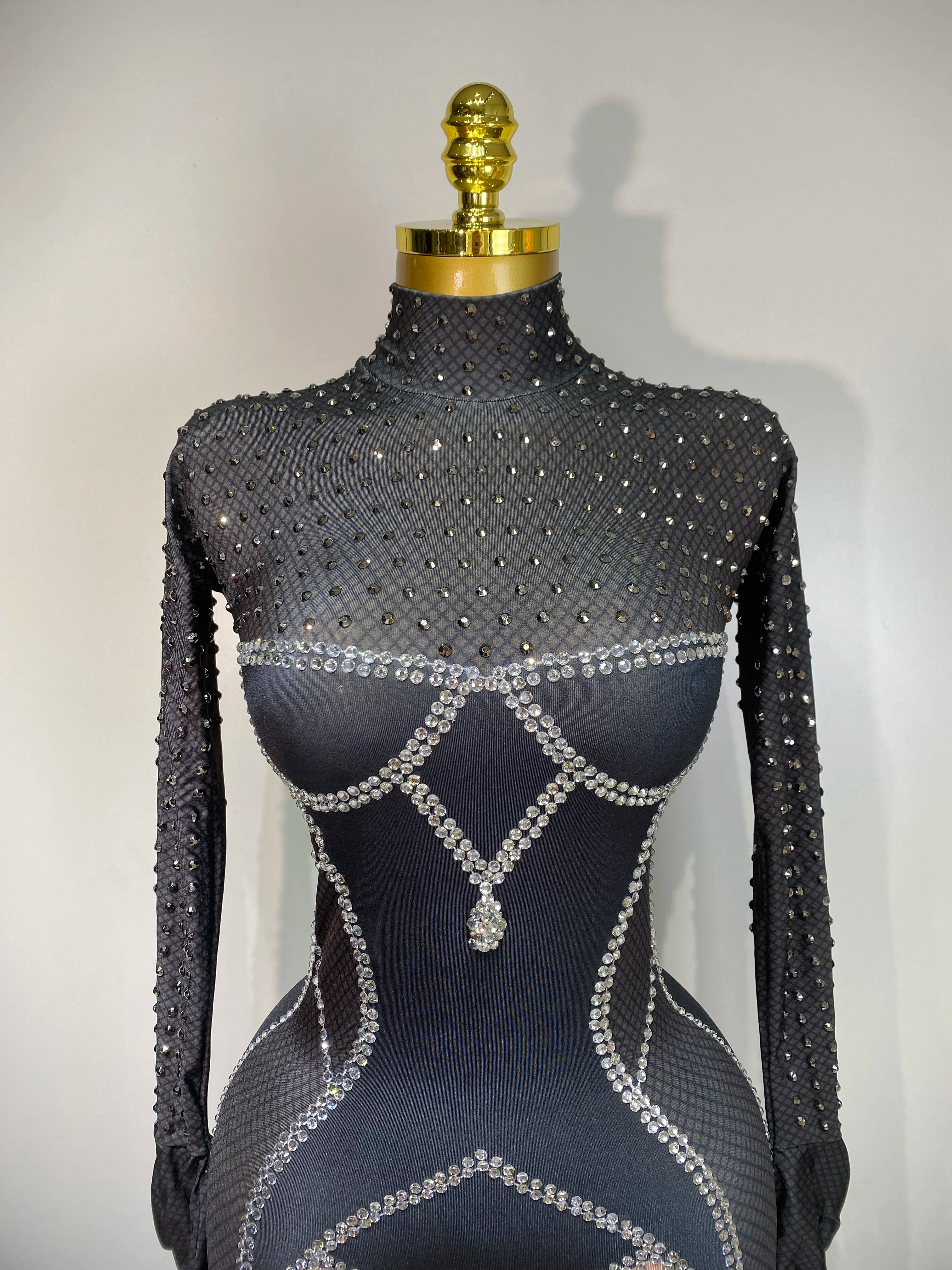 Jumpsuit Malla Diamantes Brillante