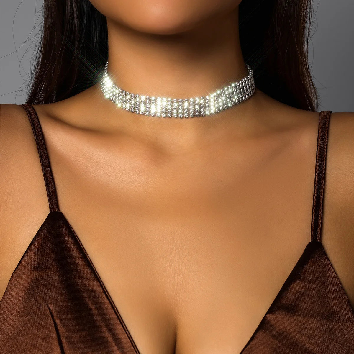 Choker Pedrería Corto Chunky