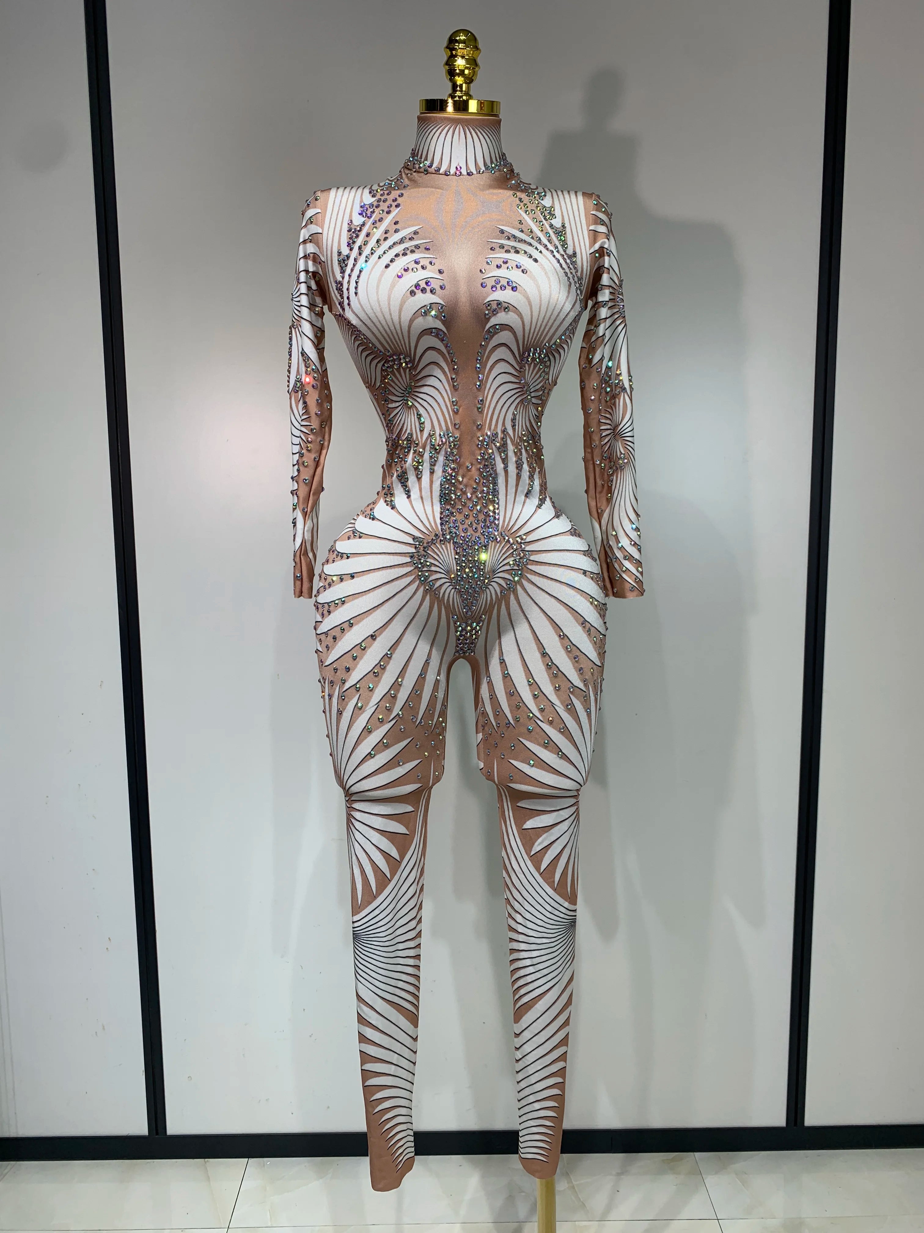 Jumpsuit Malla Diamantes Brillante