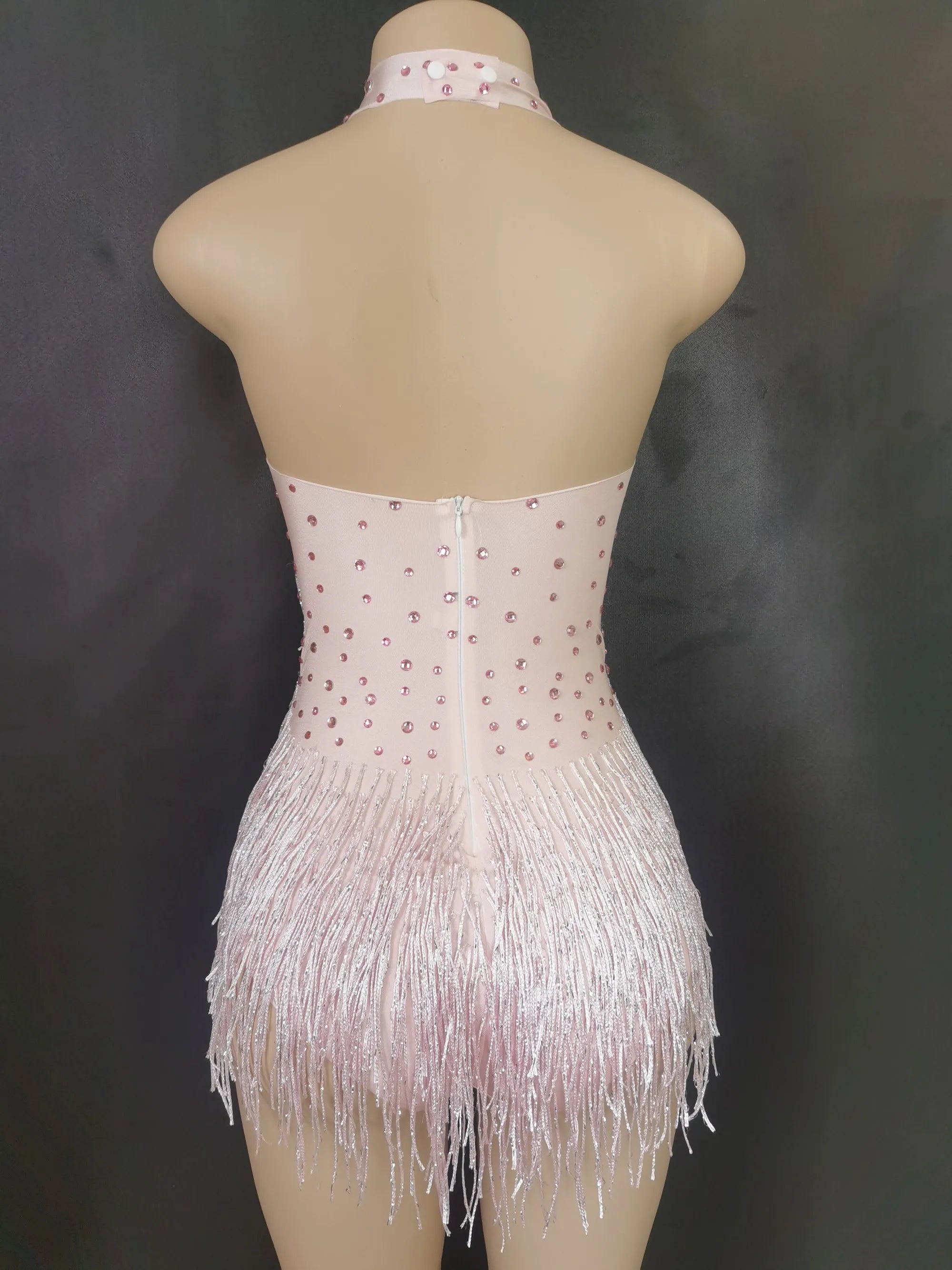 Bodysuit Flecos Pedrería Brillante