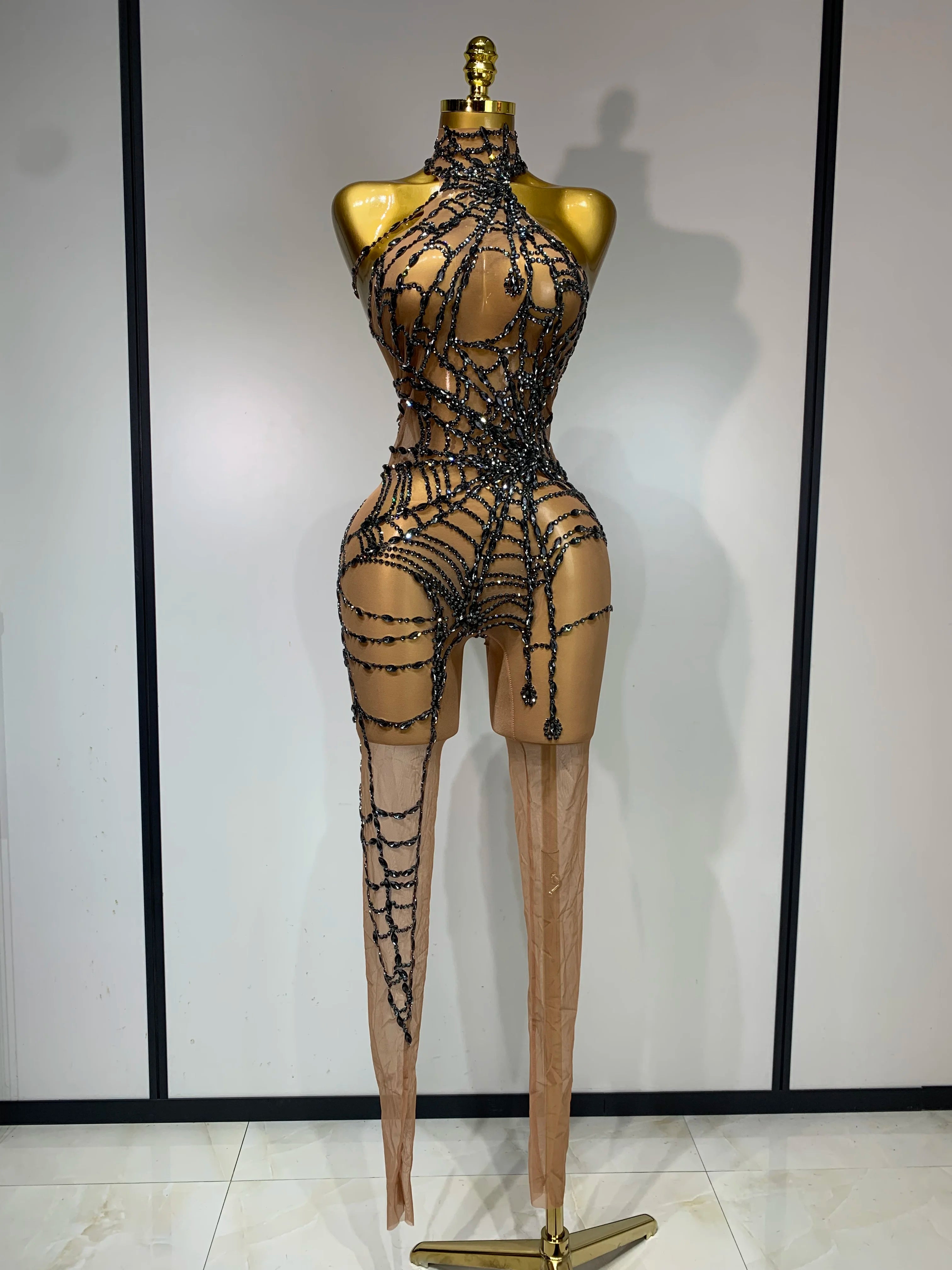 Jumpsuit Malla Diamantes Brillante