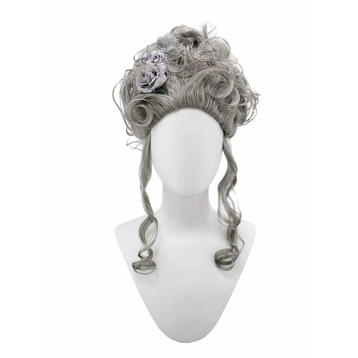 Peluca Rosa Esponjosa Plumas Flores