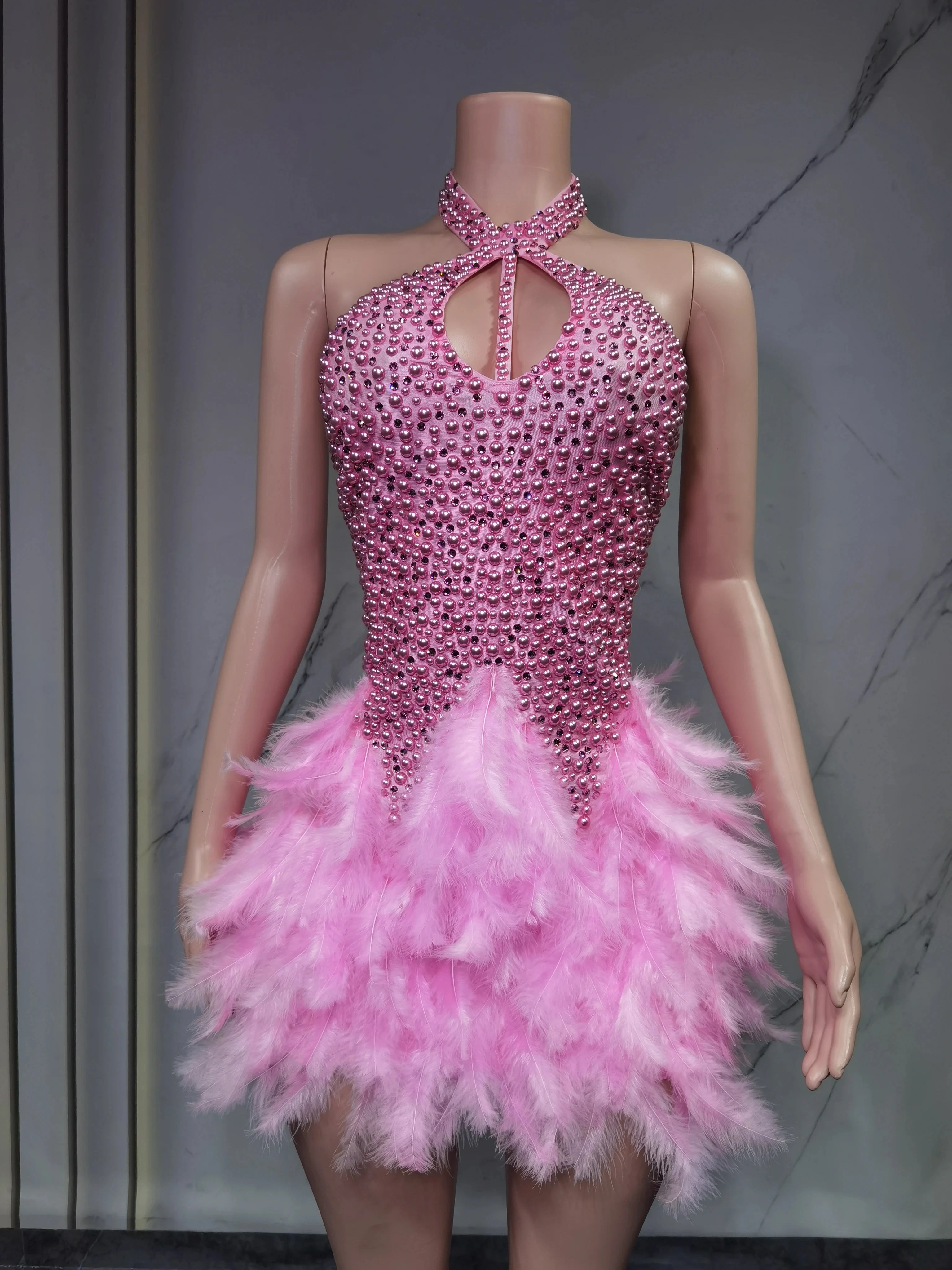 Vestido Danza Plumas