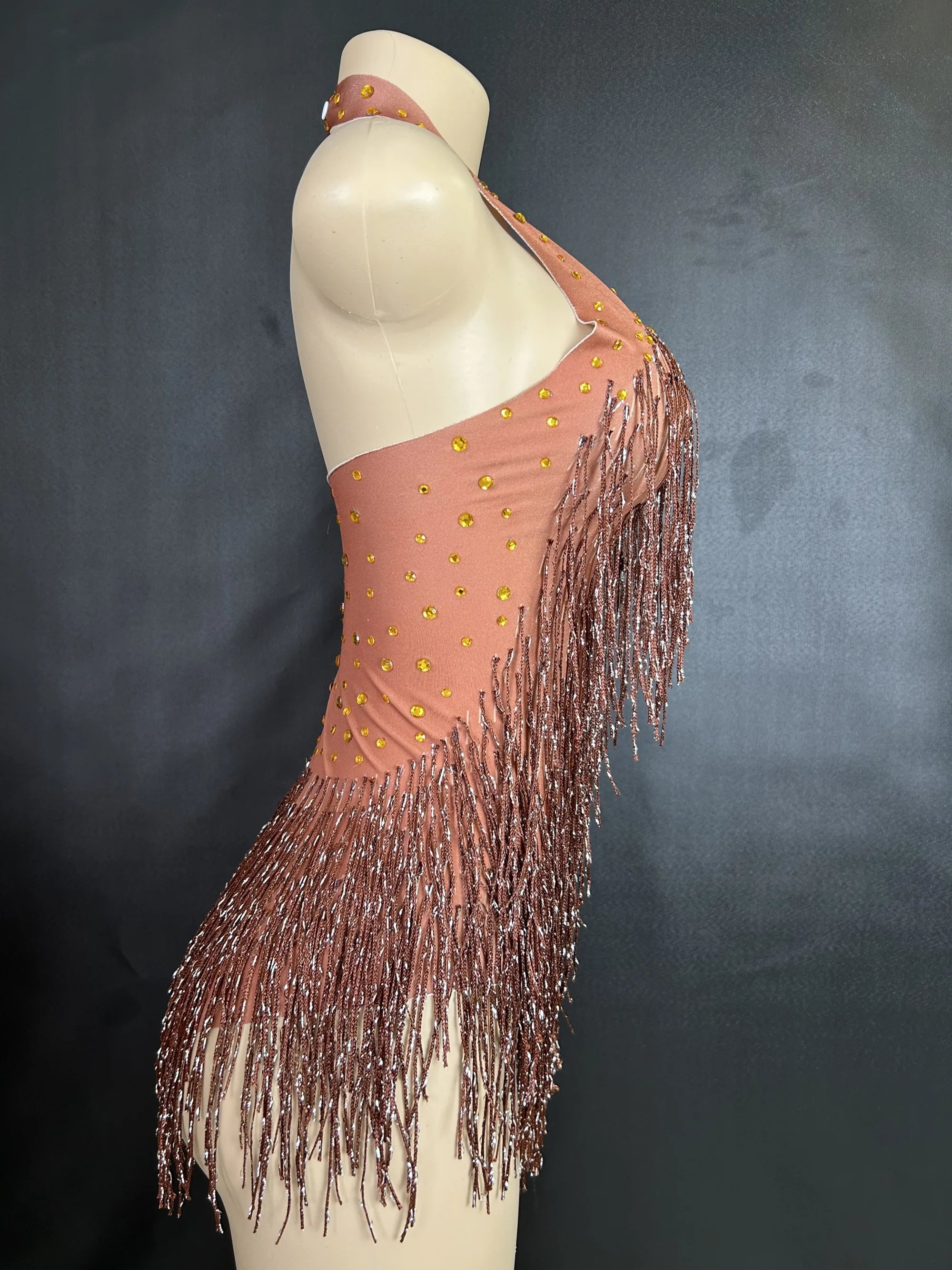 Bodysuit Flecos Pedrería Brillante