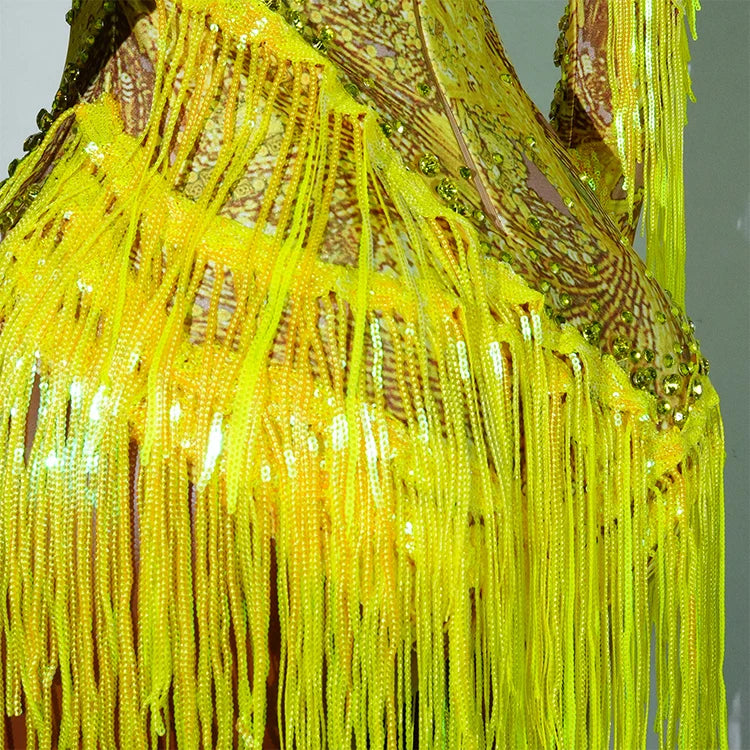 Bodysuit Leopardo Lentejuelas Flecos