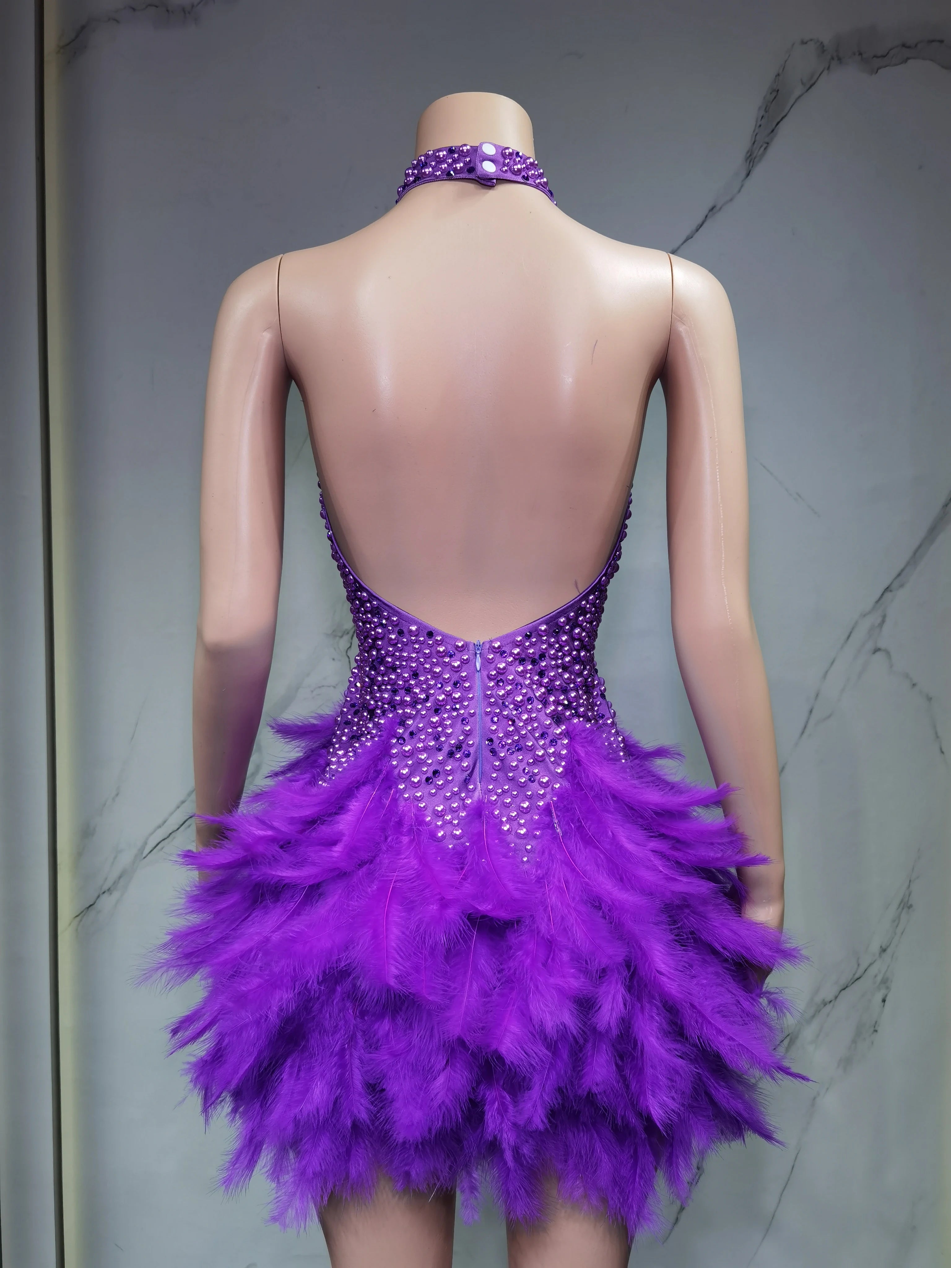 Vestido Danza Plumas