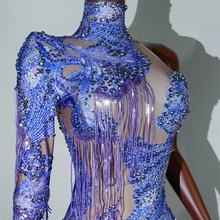 Bodysuit Leopardo Lentejuelas Flecos