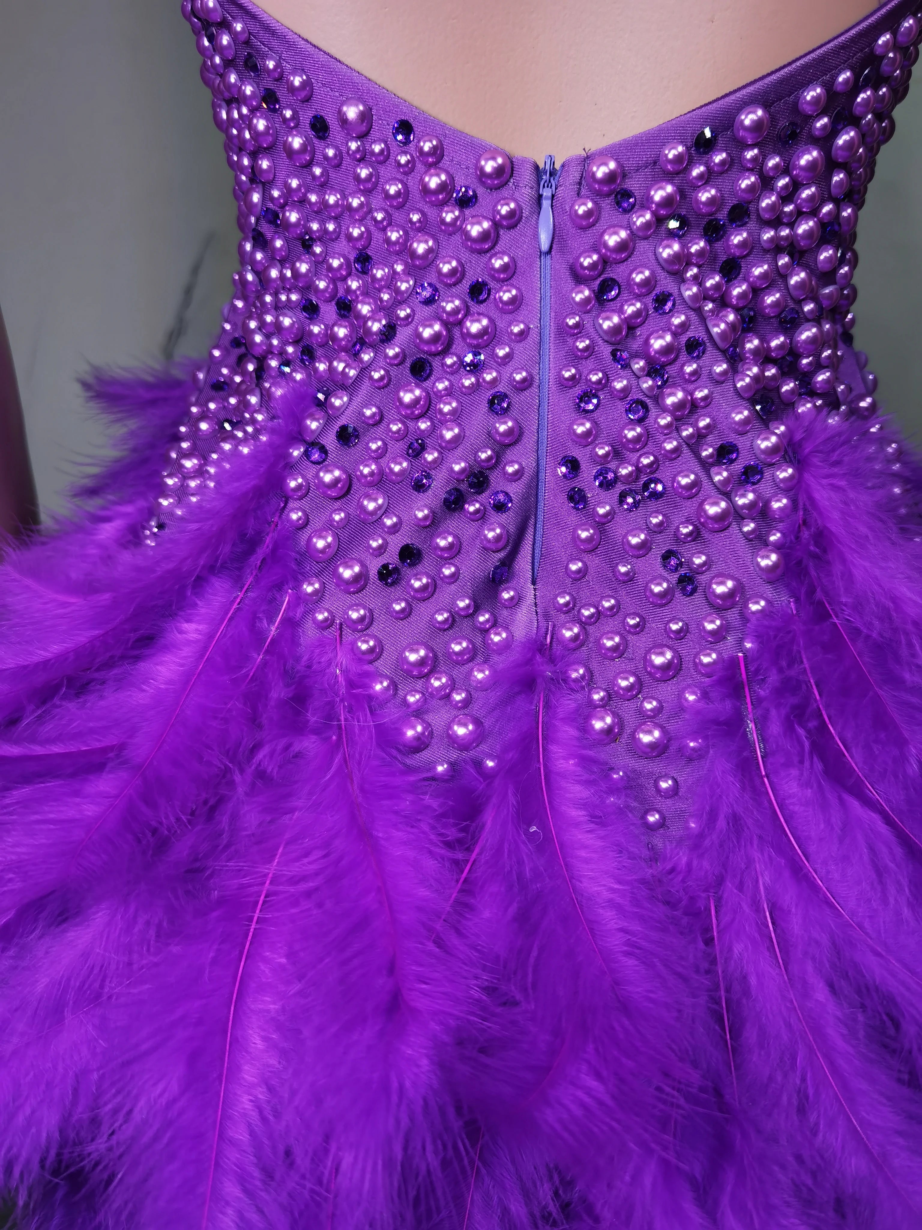 Vestido Danza Plumas