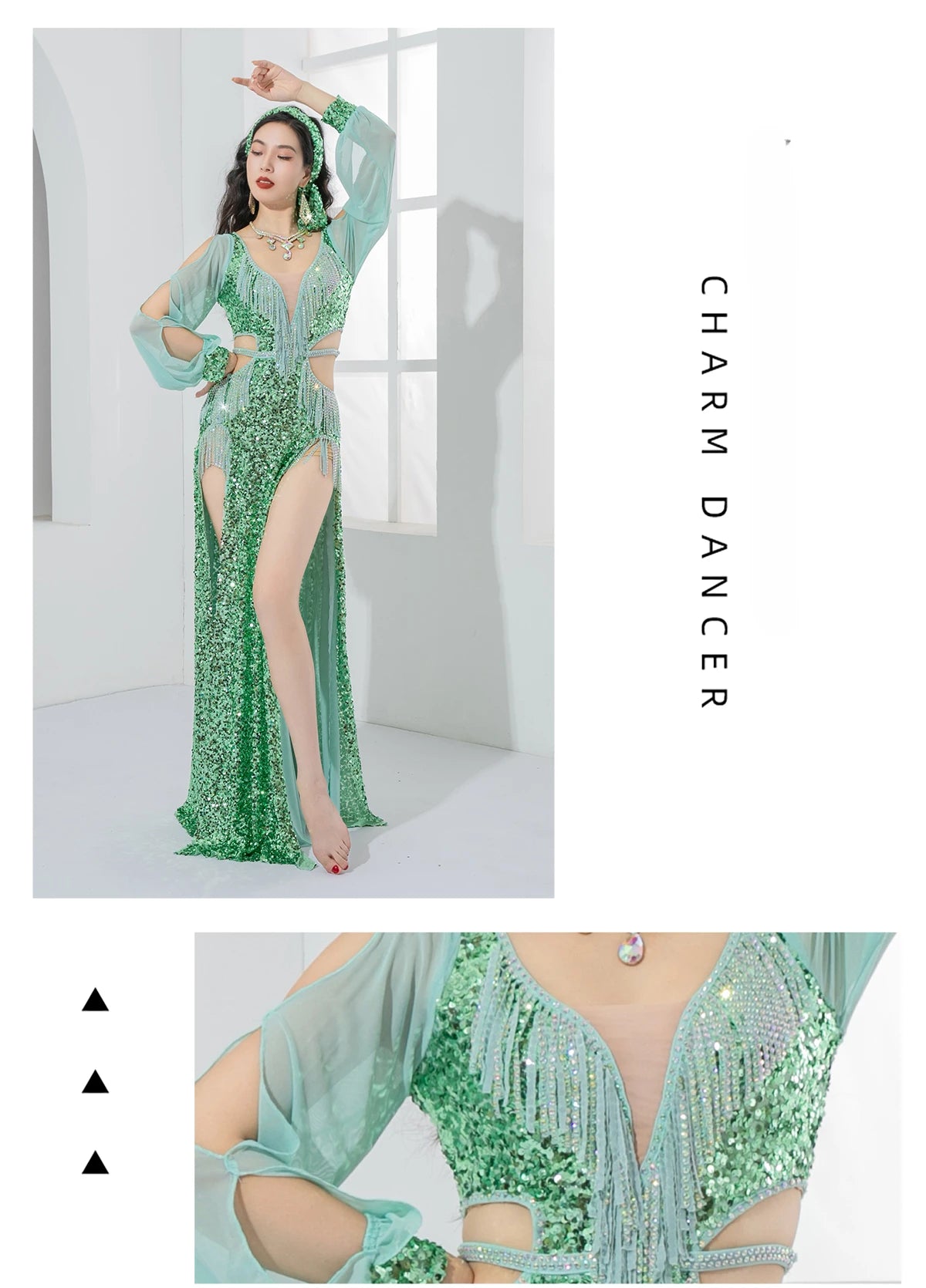 Vestido Danza Oriental Lentejuelas