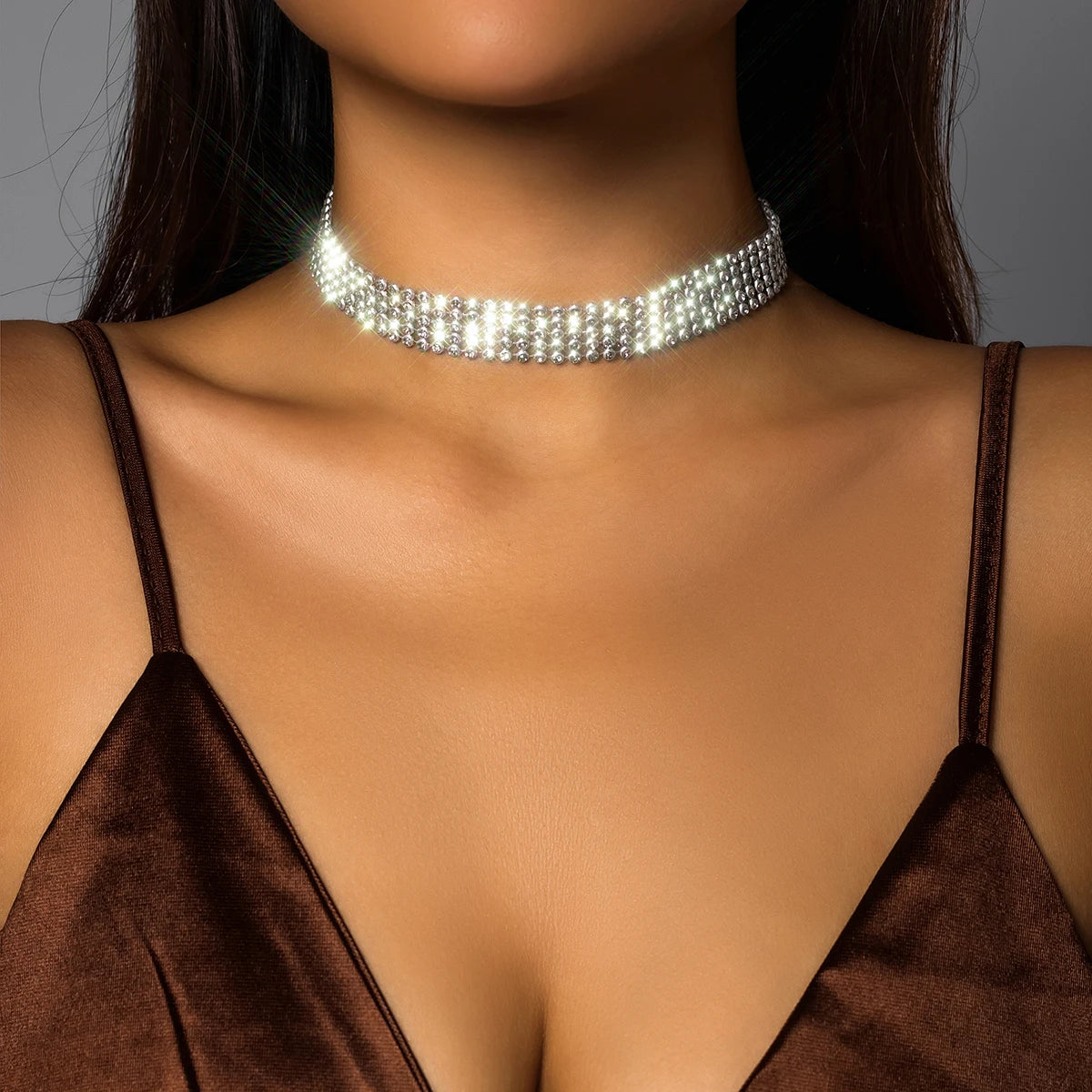 Choker Pedrería Corto Chunky
