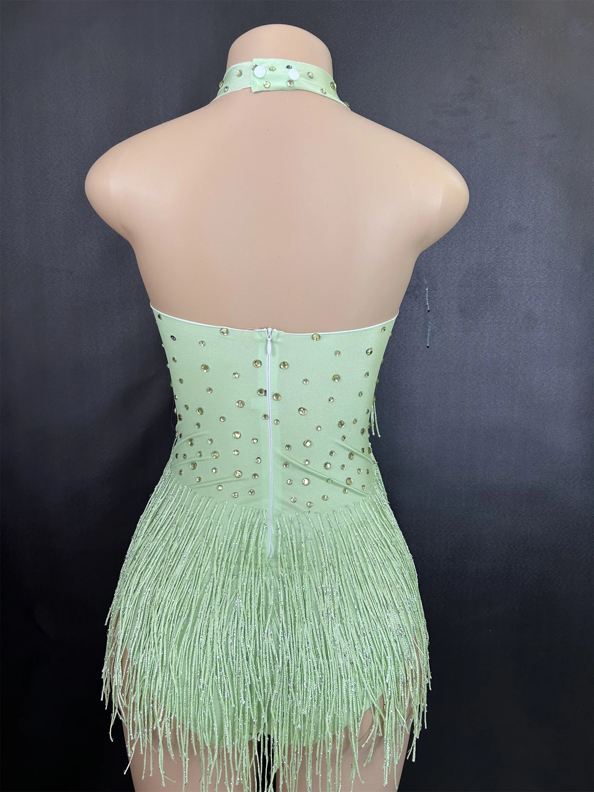 Bodysuit Flecos Pedrería Brillante