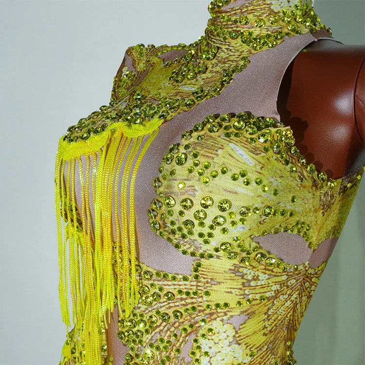 Bodysuit Leopardo Lentejuelas Flecos