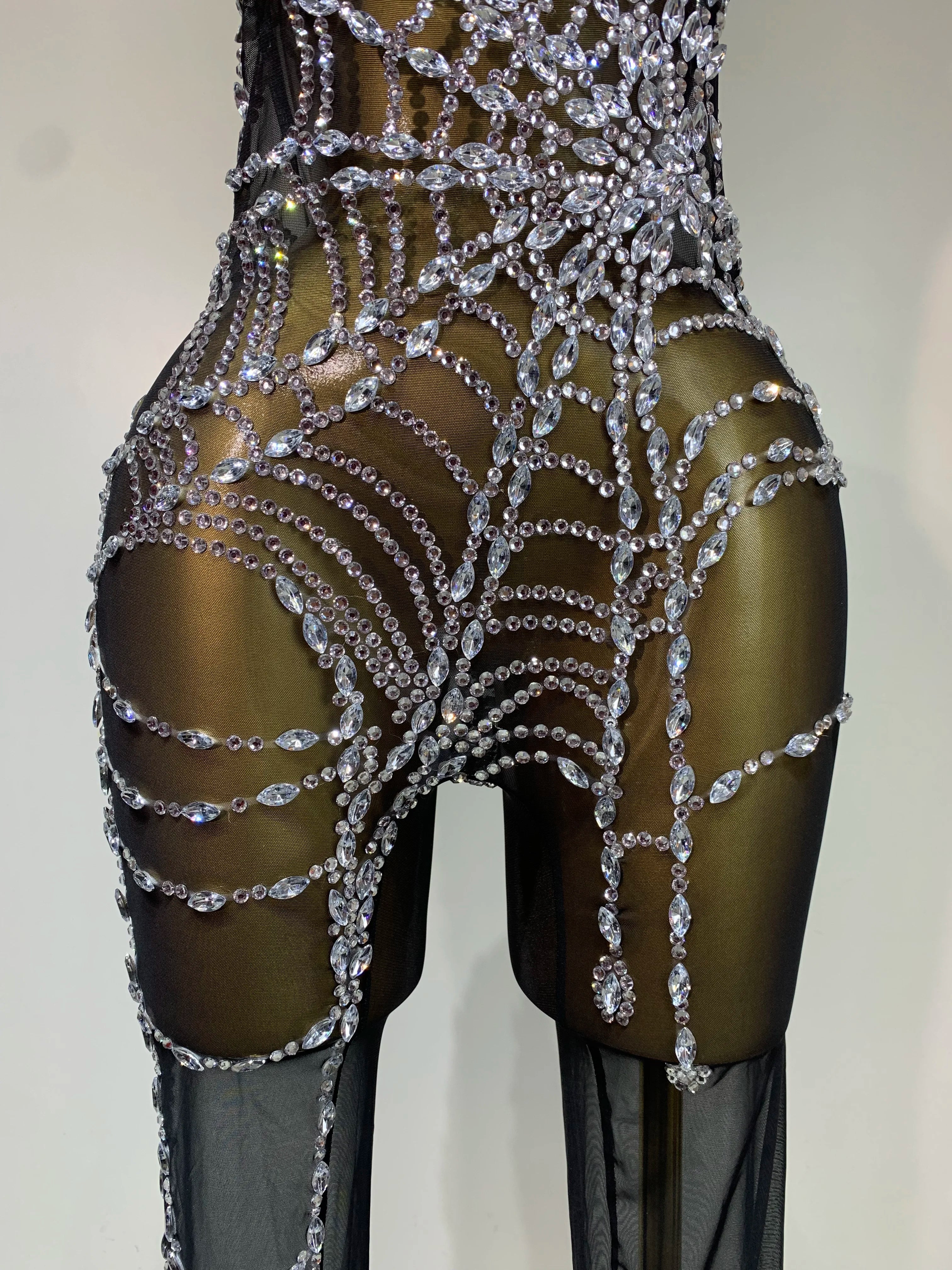 Jumpsuit Malla Diamantes Brillante