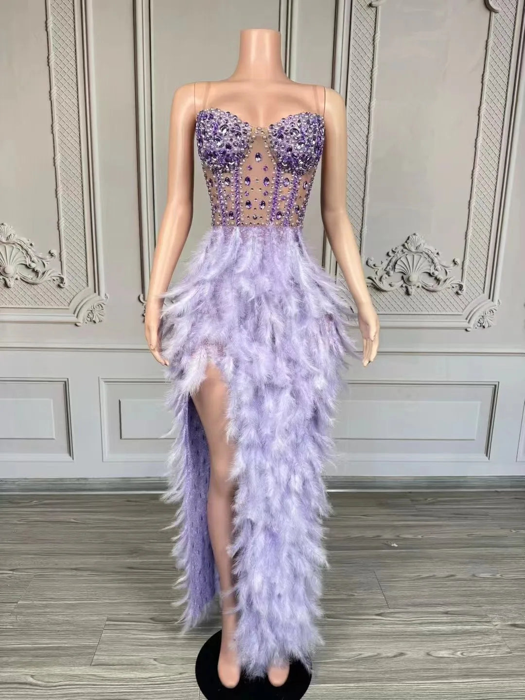 Vestido Danza Plumas