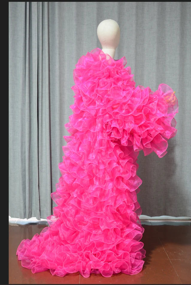 Chaqueta Organza Capas Dramática