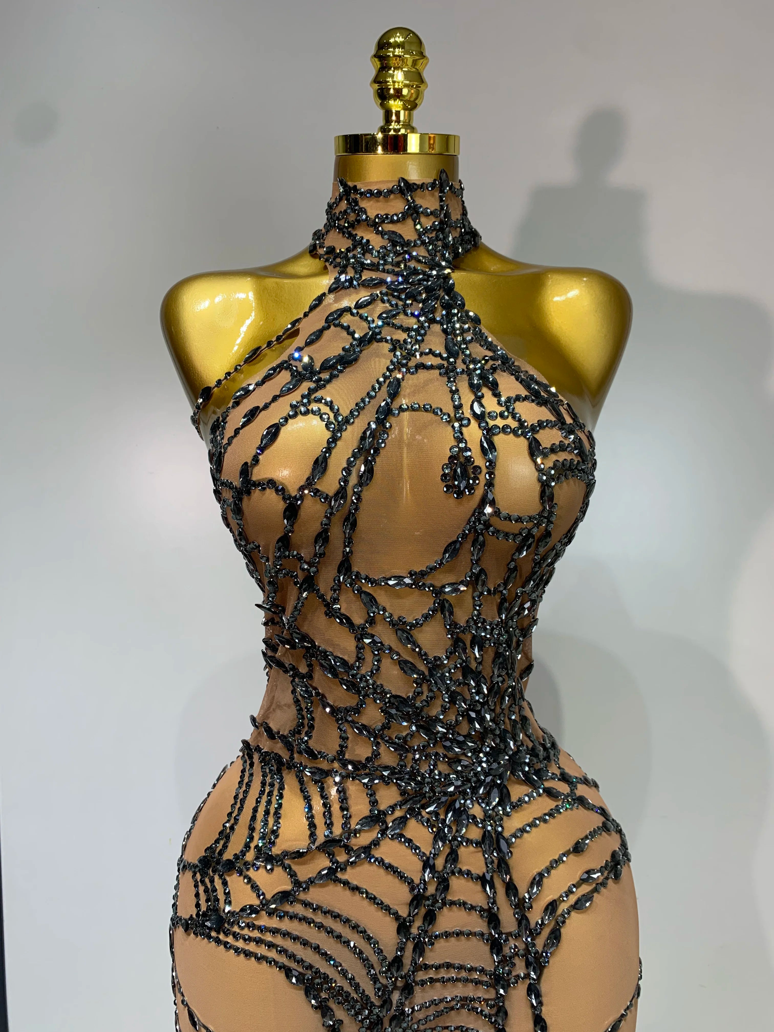 Jumpsuit Malla Diamantes Brillante