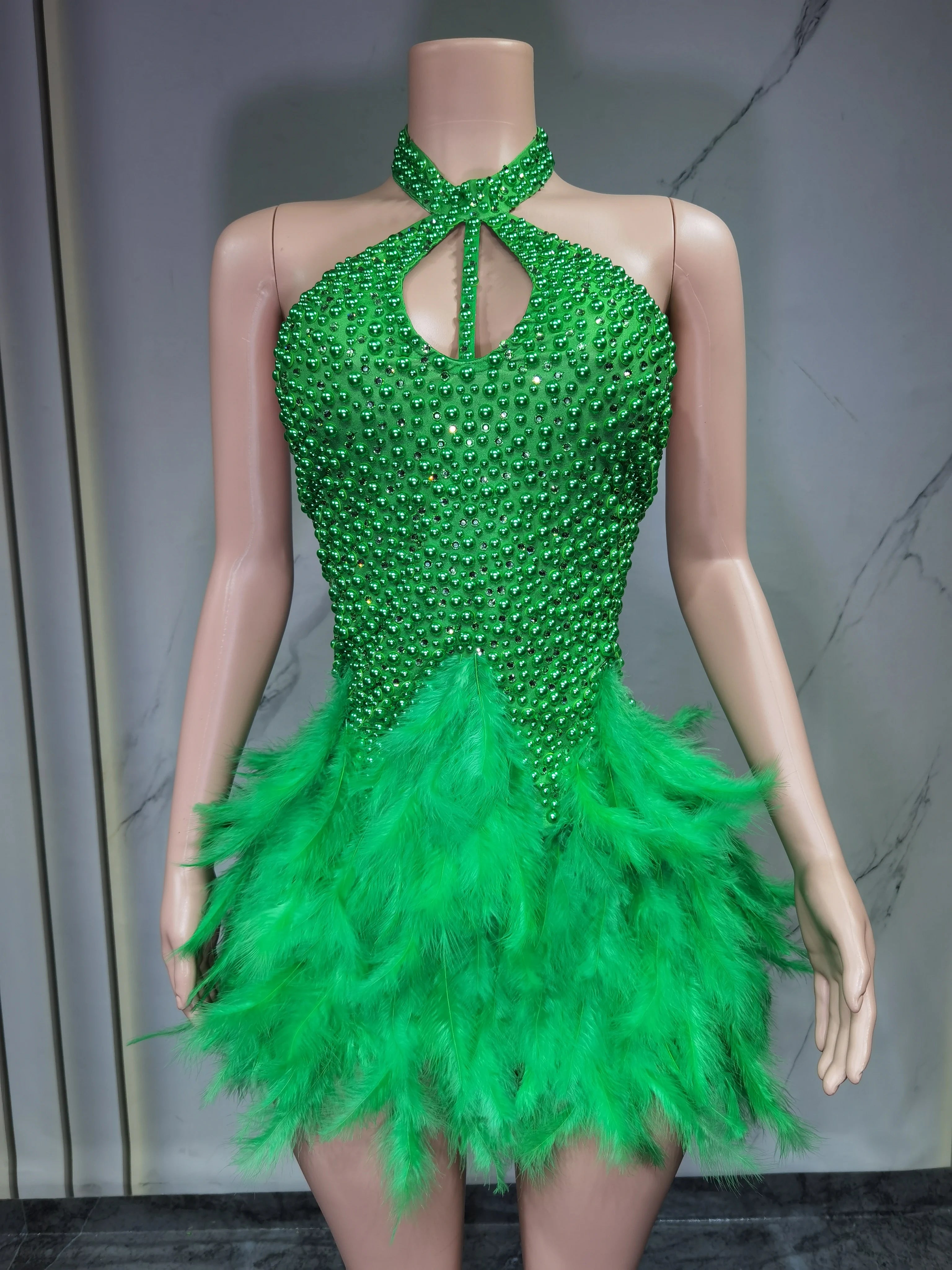 Vestido Danza Plumas