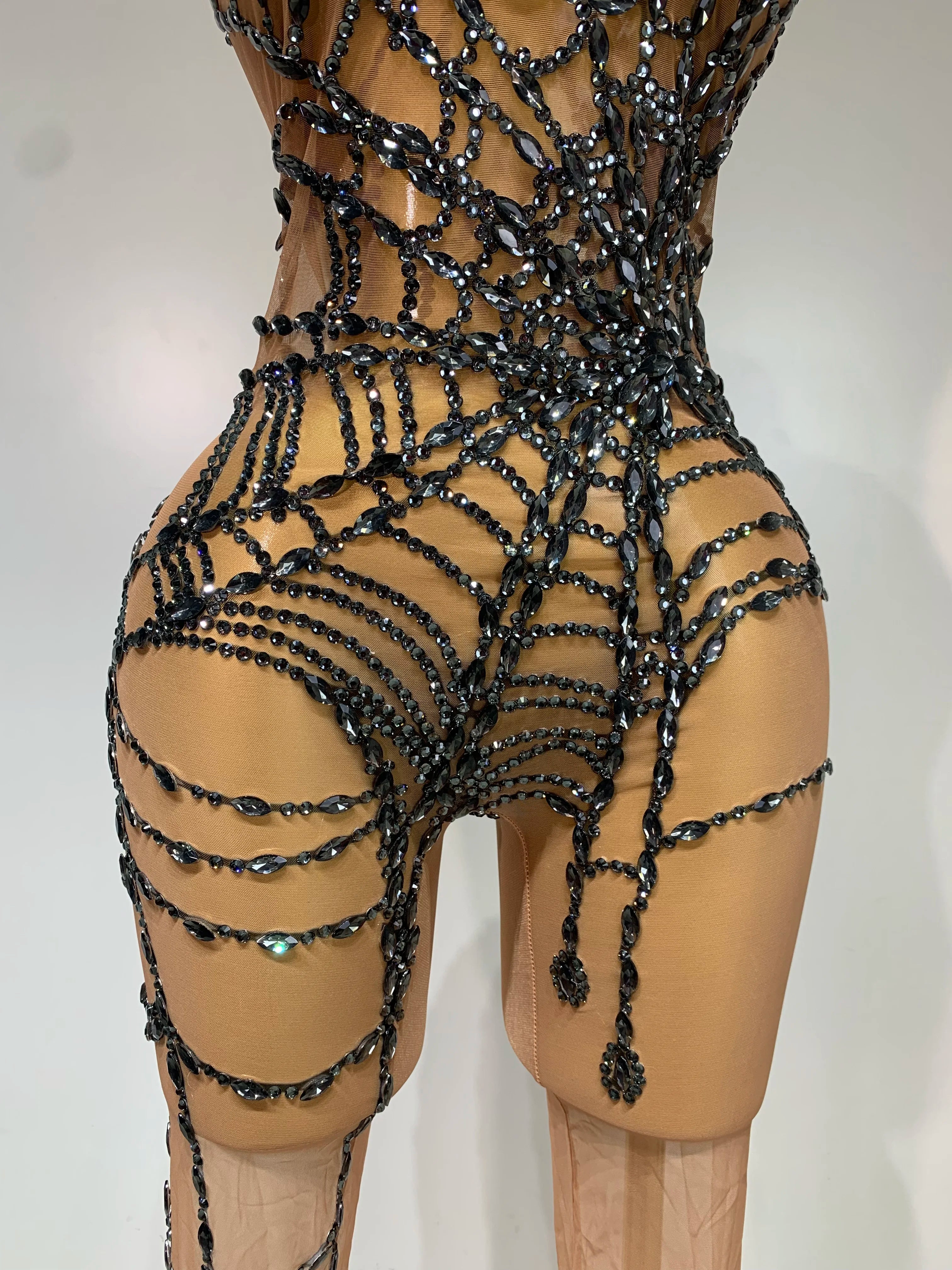Jumpsuit Malla Diamantes Brillante