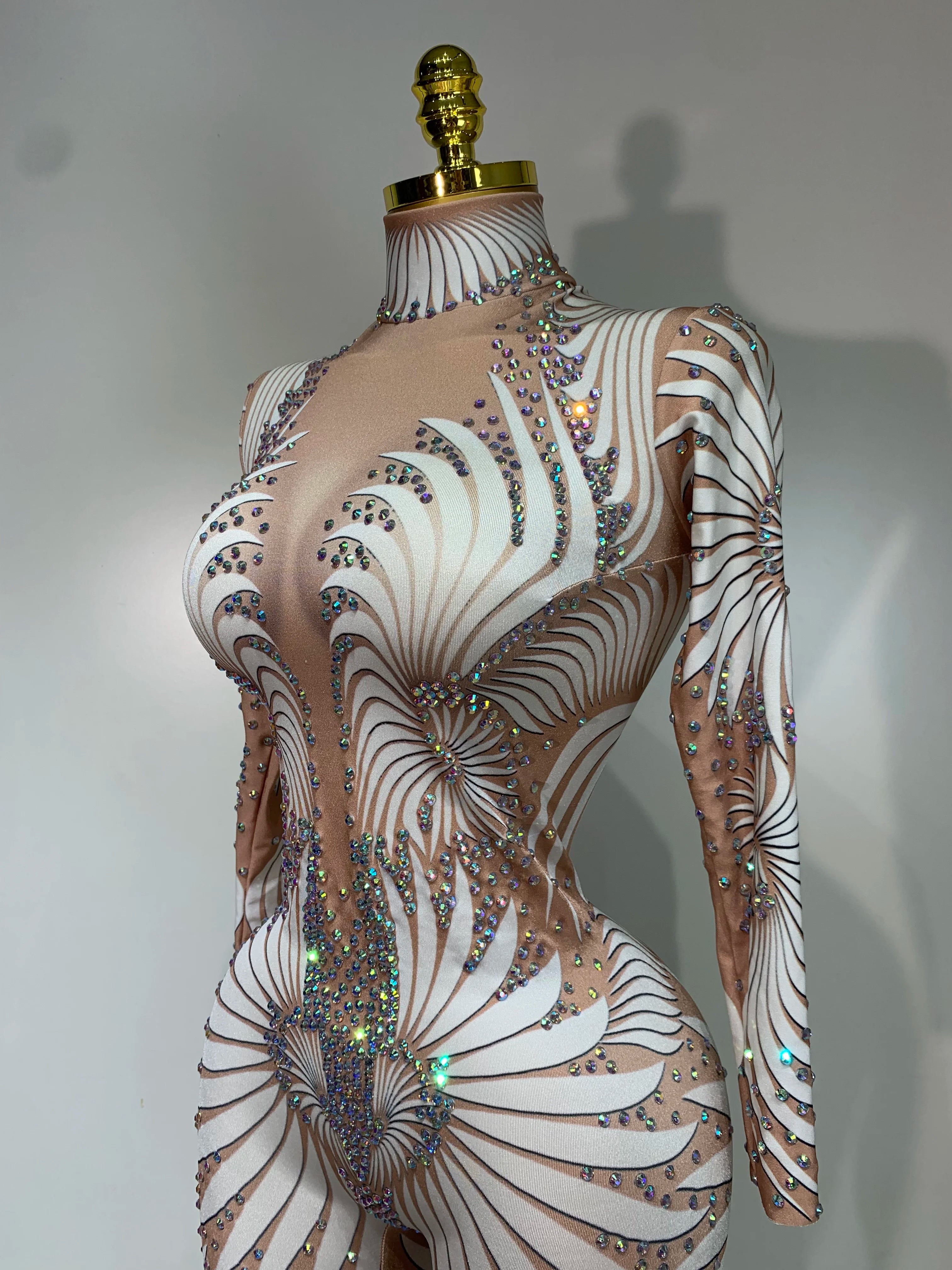 Jumpsuit Malla Diamantes Brillante