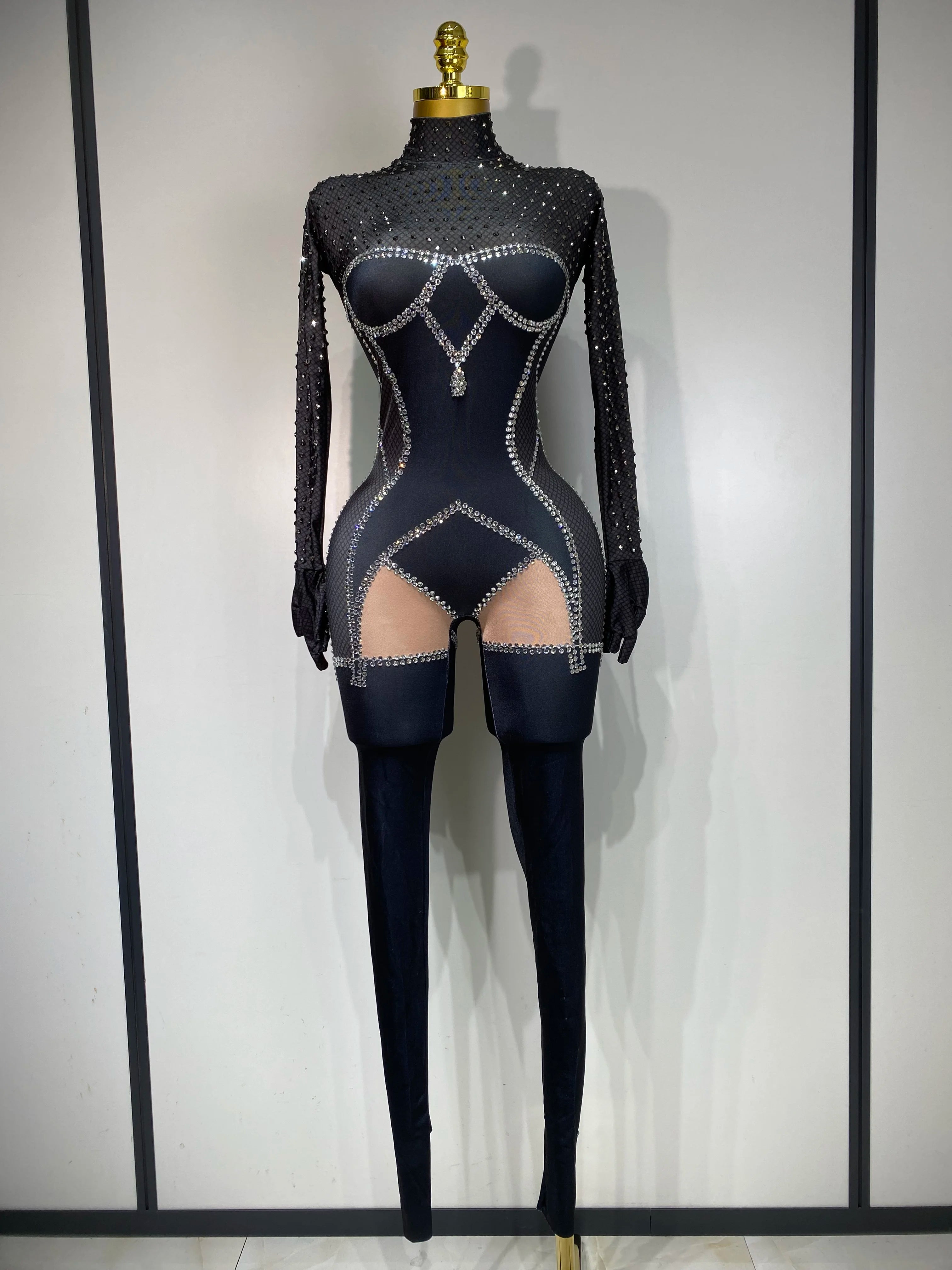 Jumpsuit Malla Diamantes Brillante