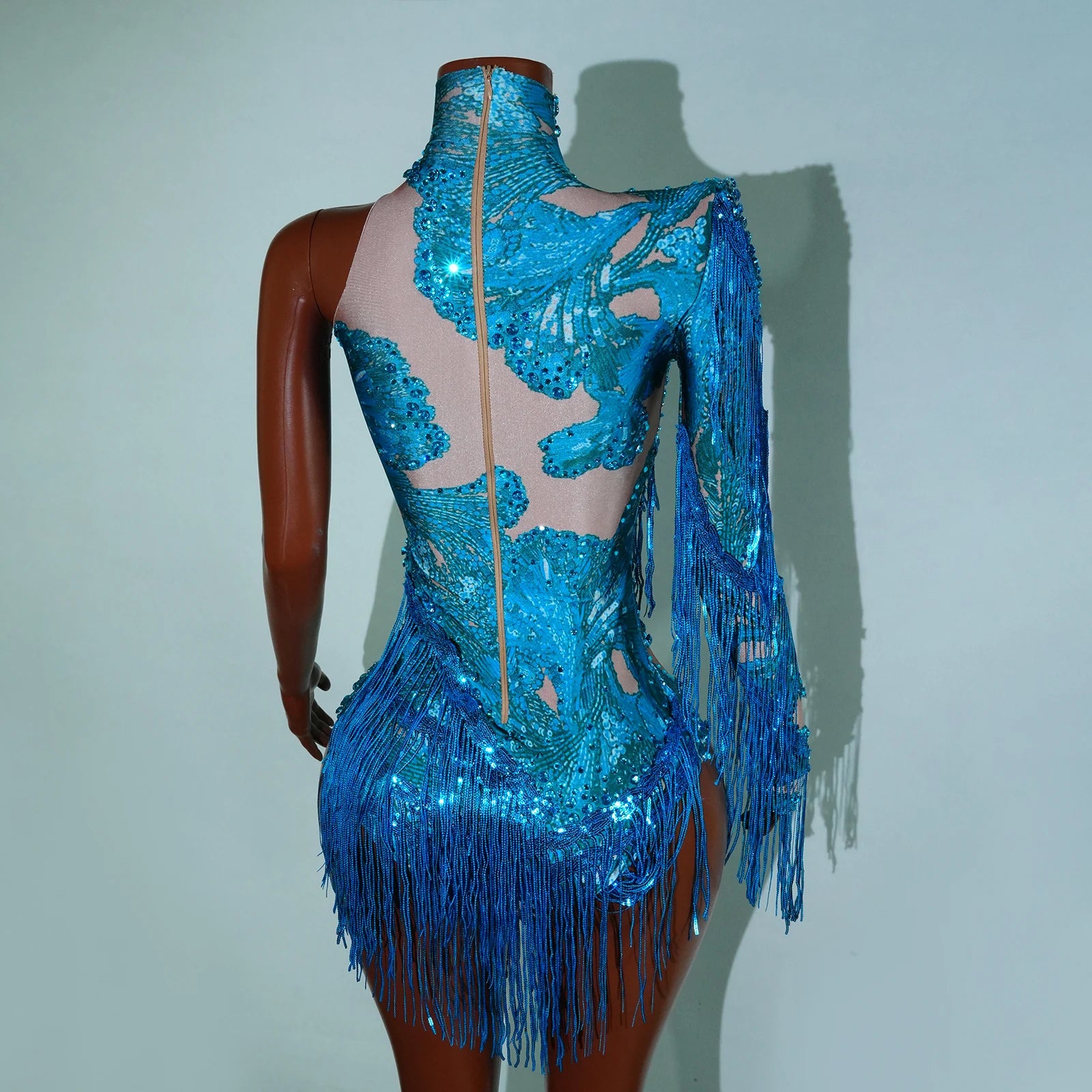 Bodysuit Leopardo Lentejuelas Flecos