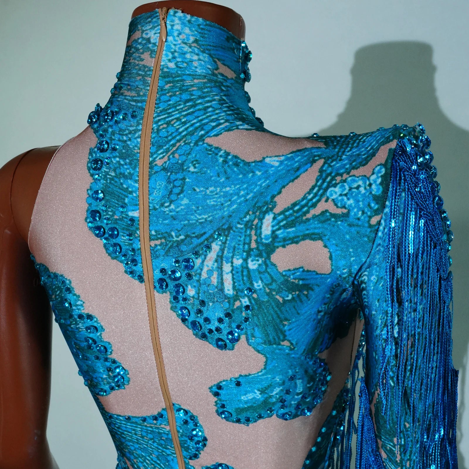 Bodysuit Leopardo Lentejuelas Flecos