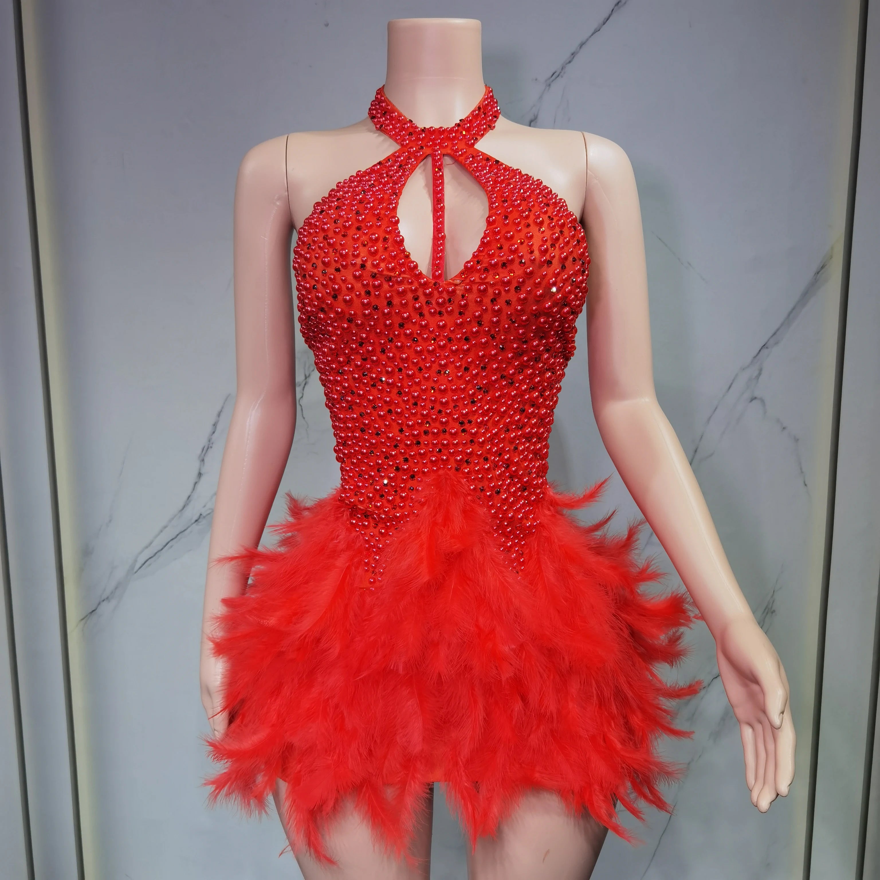 Vestido Danza Plumas