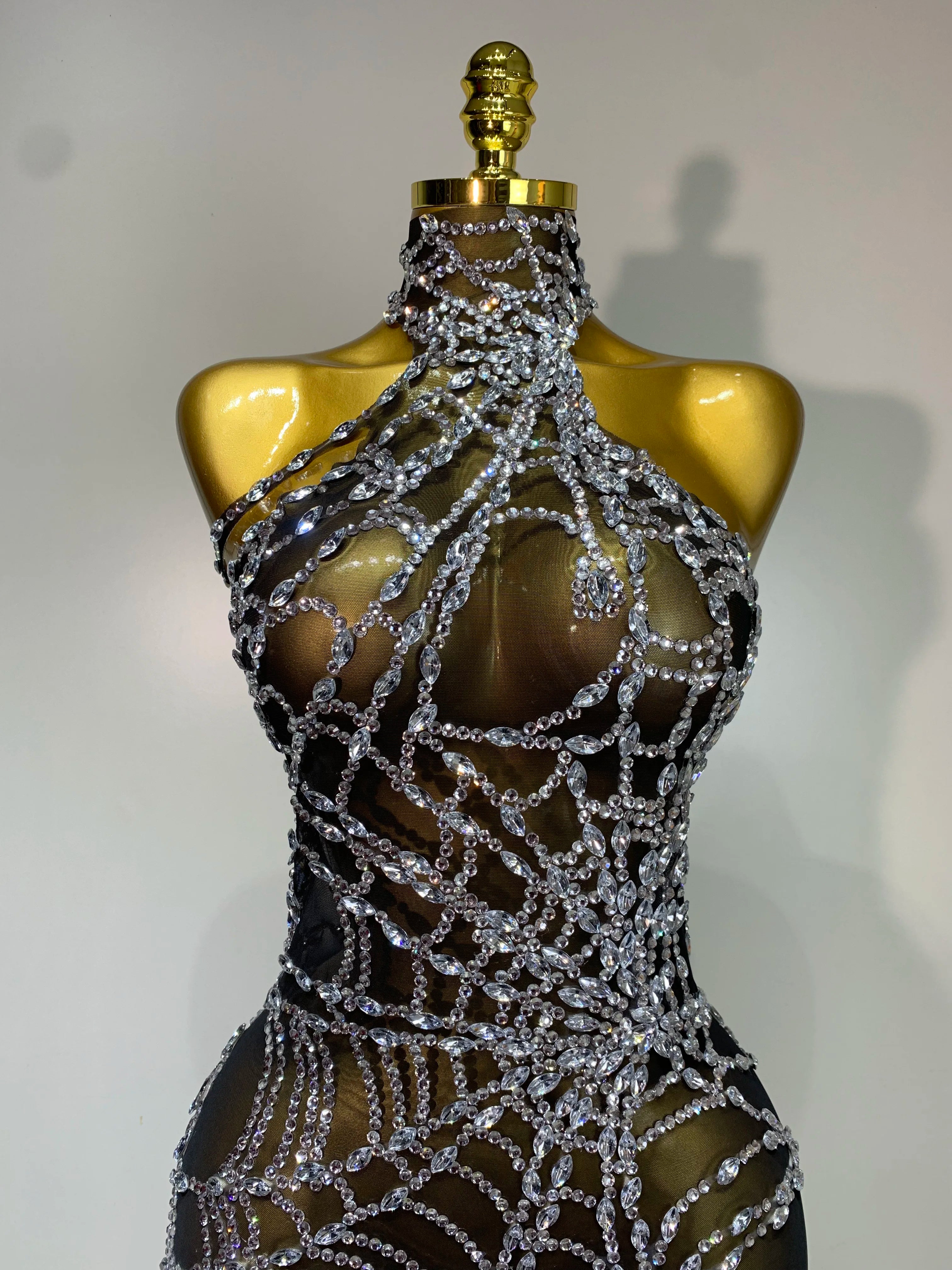 Jumpsuit Malla Diamantes Brillante