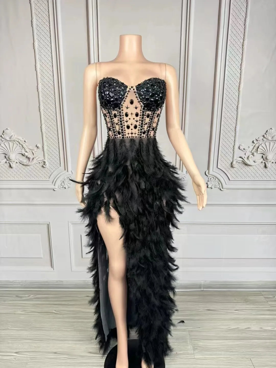 Vestido Danza Plumas