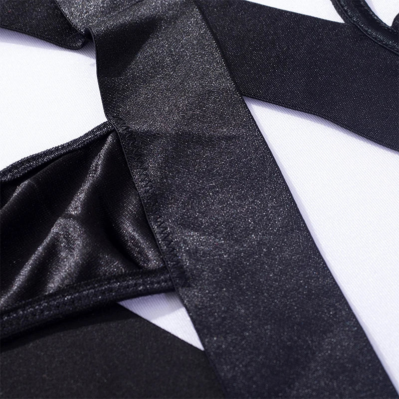 Bodysuit Bandage Negro