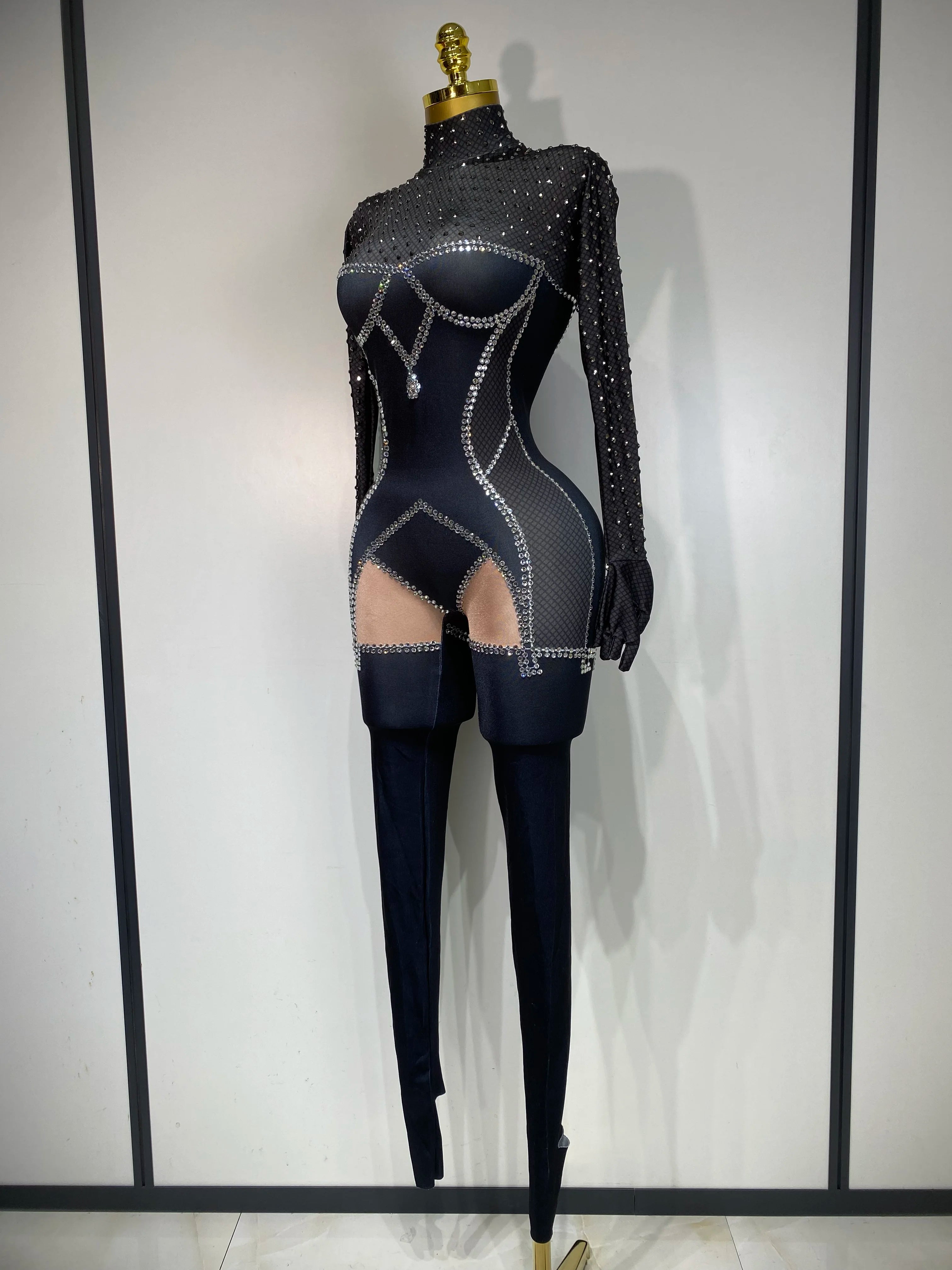 Jumpsuit Malla Diamantes Brillante