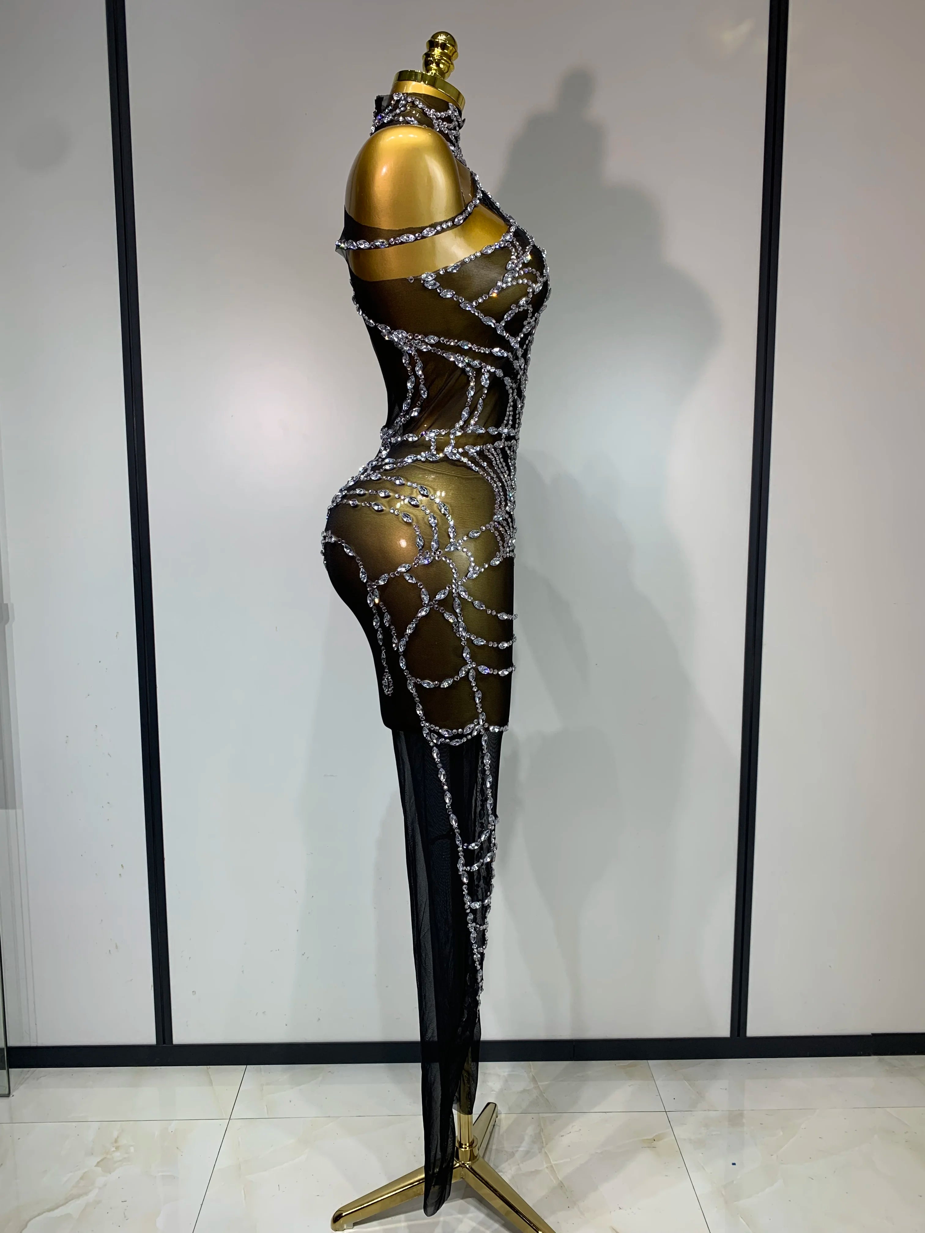 Jumpsuit Malla Diamantes Brillante