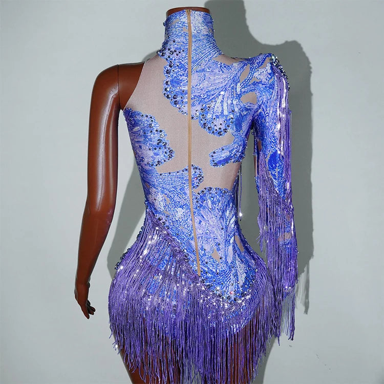 Bodysuit Leopardo Lentejuelas Flecos