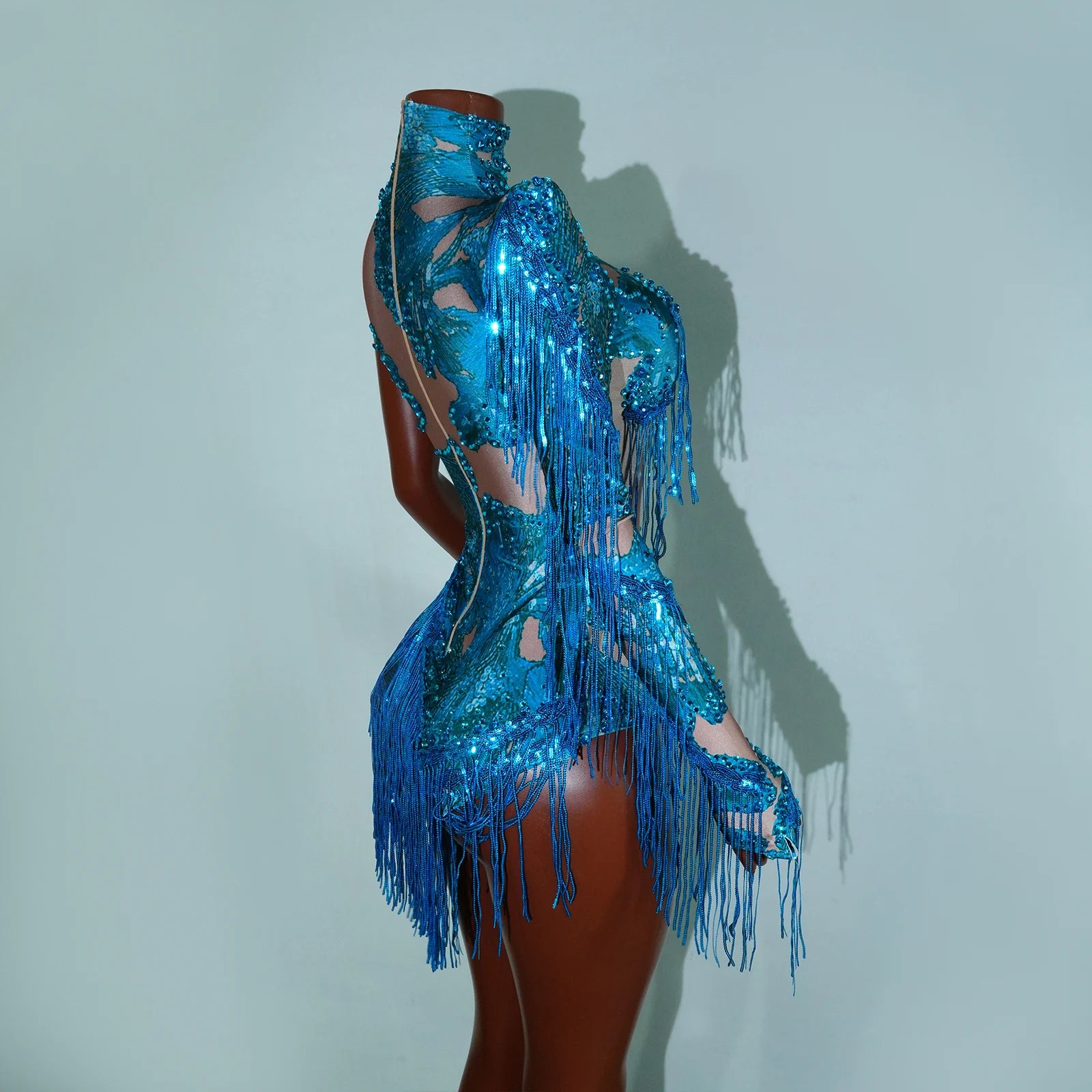 Bodysuit Leopardo Lentejuelas Flecos